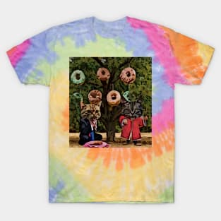 watercolor cats under donut tree T-Shirt